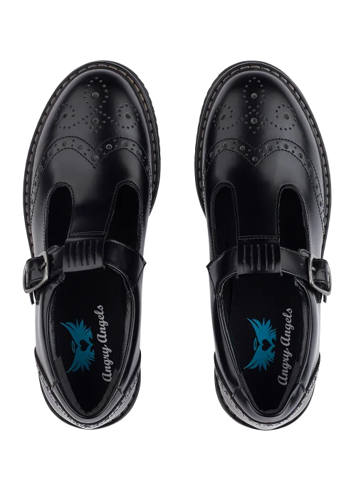 Start-Rite Imagine Black Leather T-Bar School Shoes (Standard Fit) - 31 M Image 3