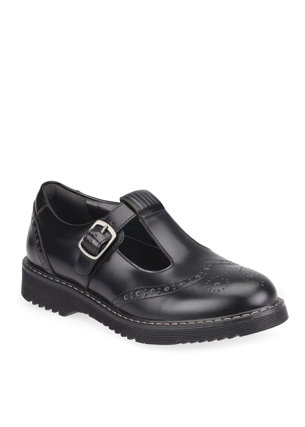 Start-Rite Imagine Black Leather T-Bar School Shoes (Standard Fit) - 31 M Image 2