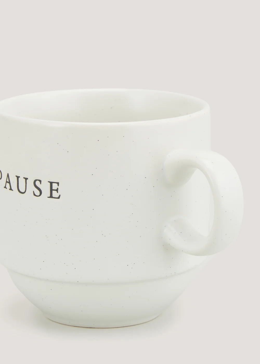 Cream Speckle Pause Mug (9cm x 8.5cm) Image 2
