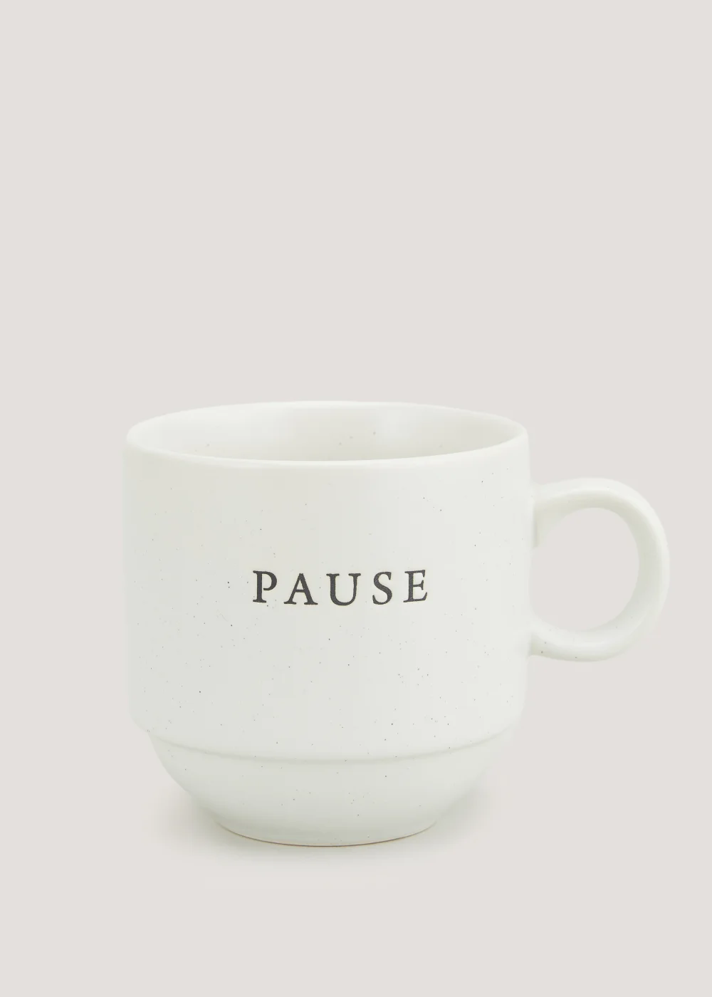 Cream Speckle Pause Mug (9cm x 8.5cm) Image 1