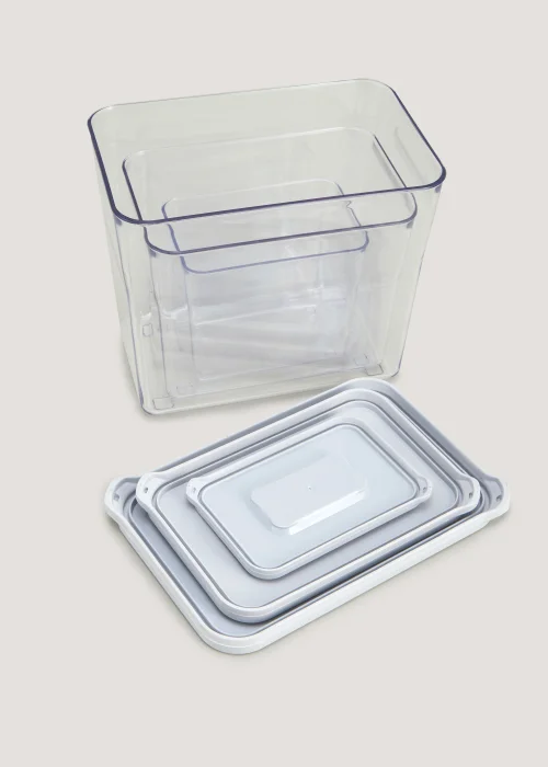 3 Pack Grey Storage Boxes Image 2