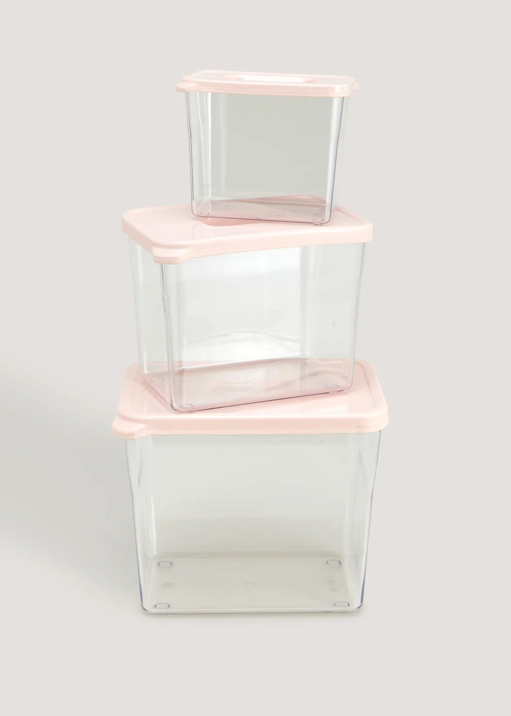 3 Pack Pink Storage Boxes Image 1