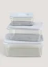 3 Pack Grey Food Storage Boxes Image 1