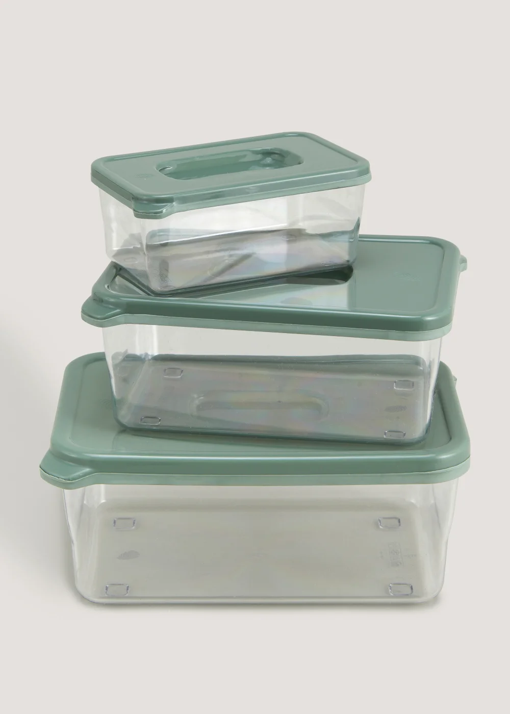 3 Pack Green Food Storage Boxes Image 1