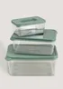 3 Pack Green Food Storage Boxes Image 1