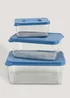 3 Pack Blue Food Storage Boxes Image 1