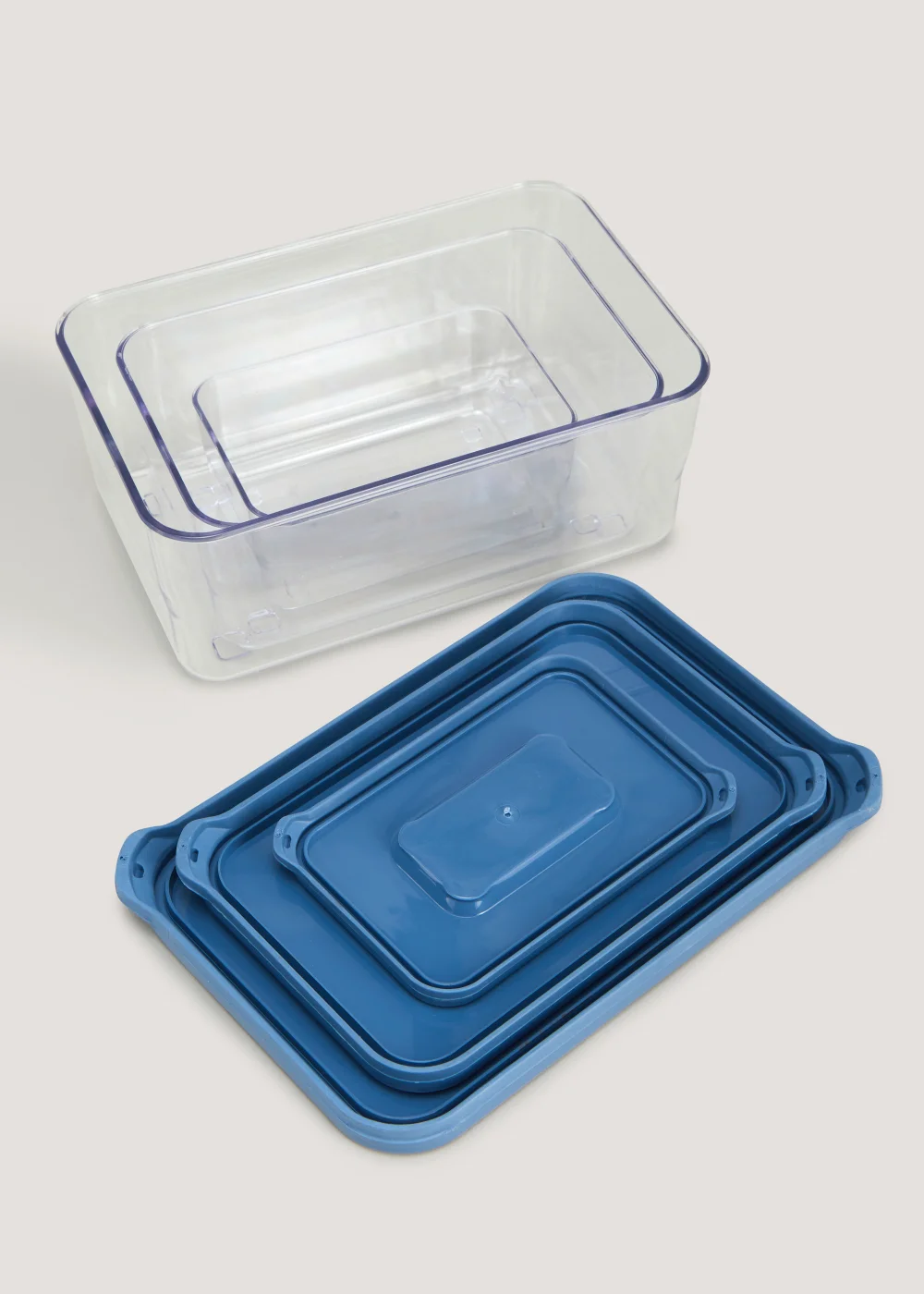3 Pack Blue Food Storage Boxes Image 2