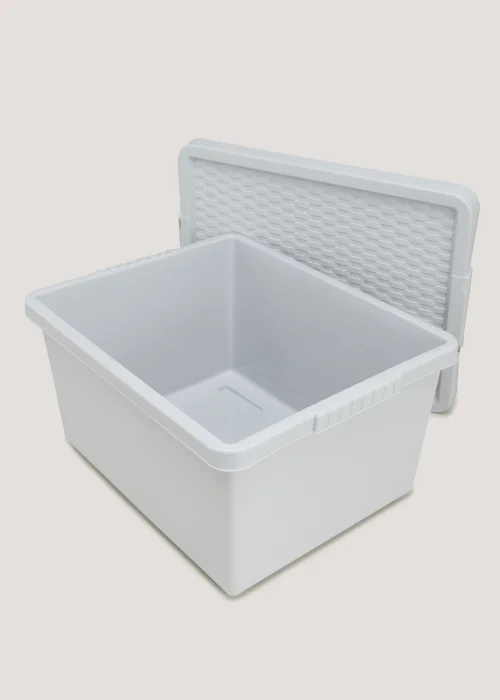 Grey Plastic Storage Box (27L) Image 2