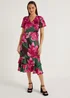 Et Vous Green Floral Satin Wrap Dress - 8 Image 1
