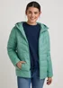 Green Short Padded Coat - 8 Image 1