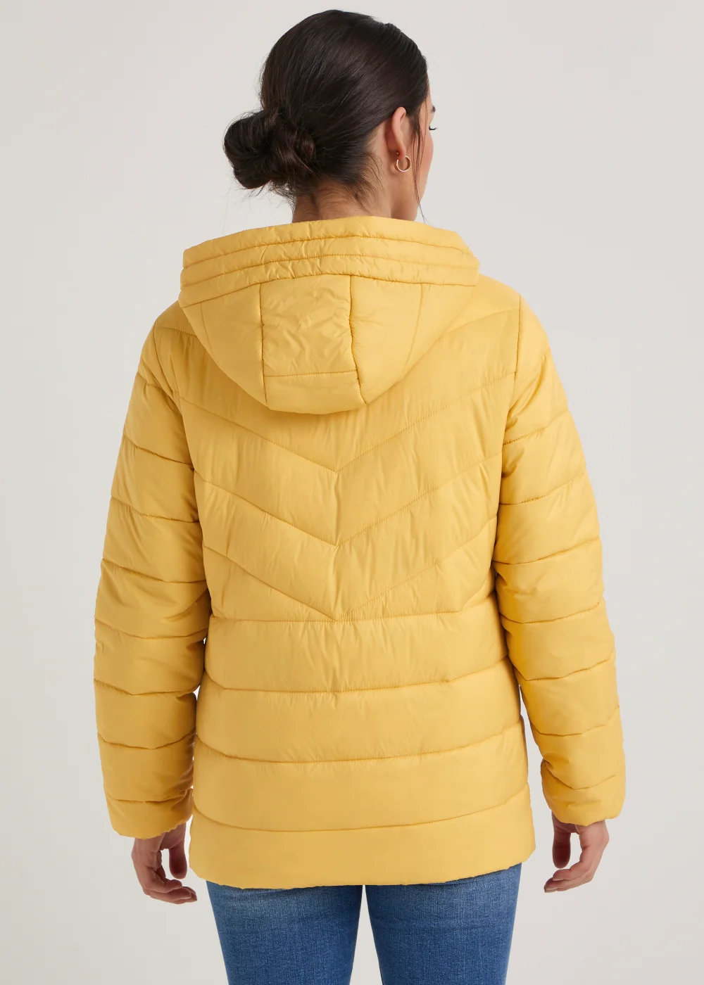 Mustard Short Padded Coat - 8 Image 4