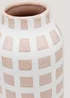 Check Embossed Vase (30cm x 11cm) Image 2