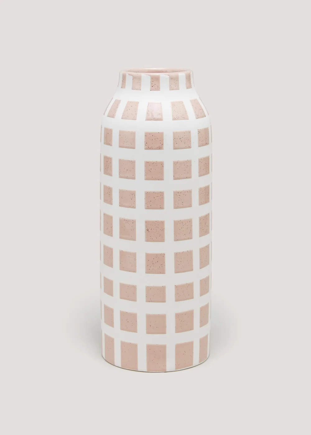 Check Embossed Vase (30cm x 11cm) Image 1