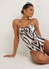 Brown Animal Print Swimsuit - Size 8 Image 3