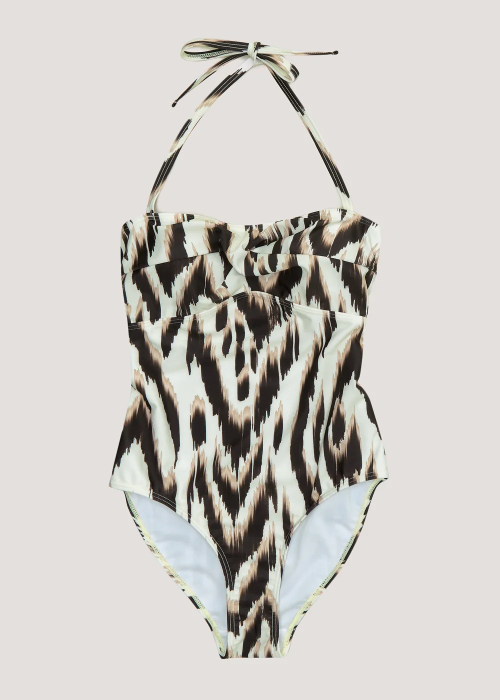 Brown Animal Print Swimsuit - Size 8 Image 4