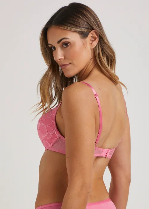 Pink Floral Super Enhance Bra - 32A Image 2