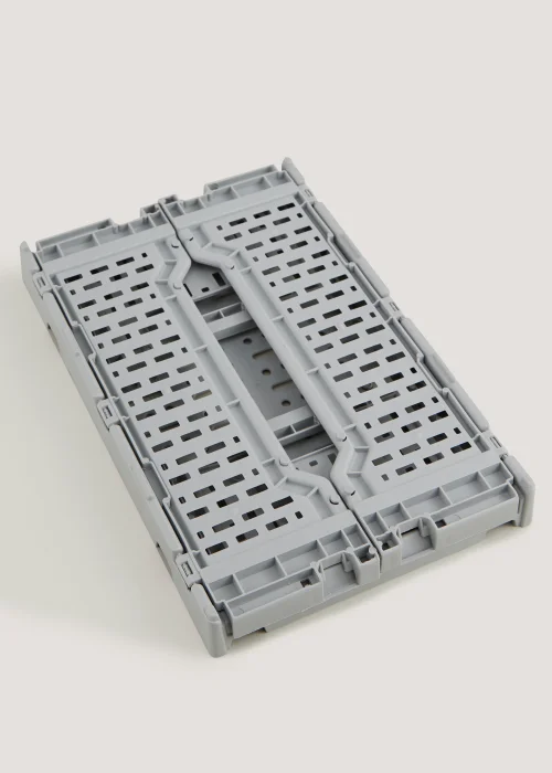 Grey Small Collapsible Storage Basket (10cm x 26.5cm x 17cm) Image 2