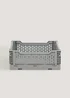 Grey Small Collapsible Storage Basket (10cm x 26.5cm x 17cm) Image 1