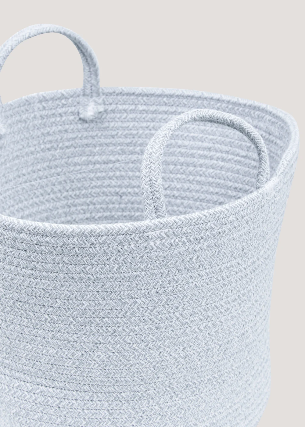 Grey Cotton Rope Basket (35cm x 28cm) Image 2