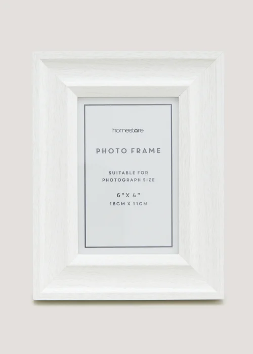 White Wash Photo Frame (4x6in) Image 1