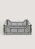 Grey Large Collapsible Storage Basket (14cm x 40cm x 29.5cm) Image 1