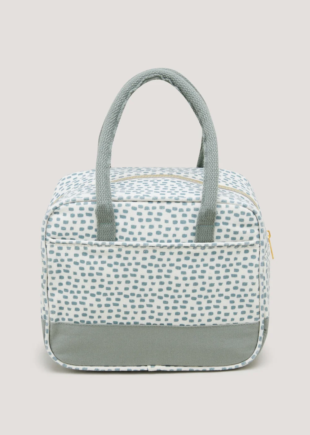 Green Dash Print Lunch Bag (19cm x 25.5cm x 12cm) Image 1