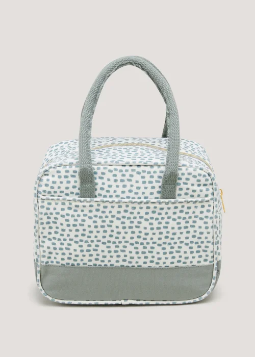 Green Dash Print Lunch Bag (19cm x 25.5cm x 12cm) Image 1