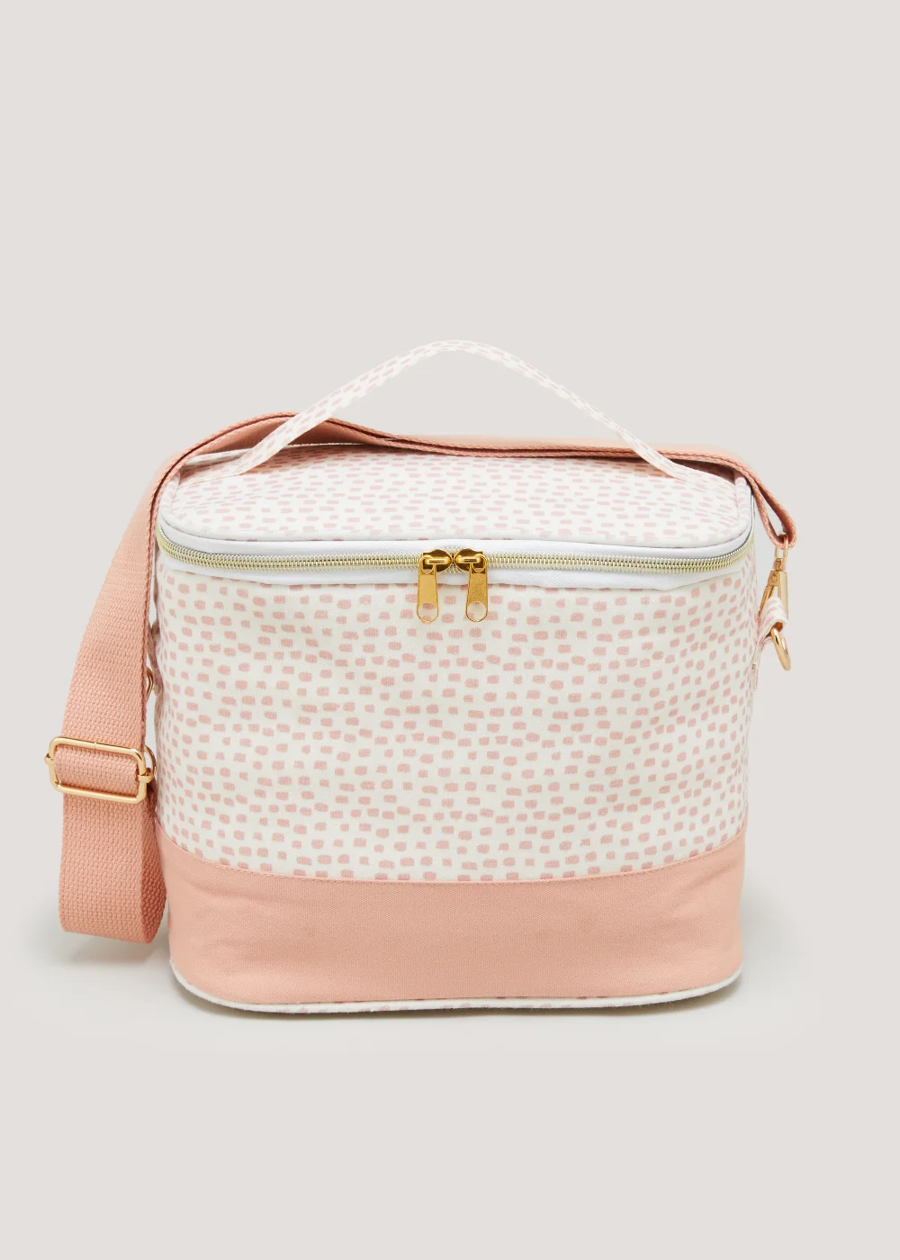 Pink Dash Print Lunch Bag (19cm x 25.5cm x 12cm) Image 1