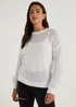 White Open Stitch Jumper - S Image 1