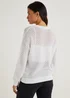 White Open Stitch Jumper - S Image 3