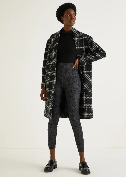 Black Print Ponte Leggings - 8 Image 2