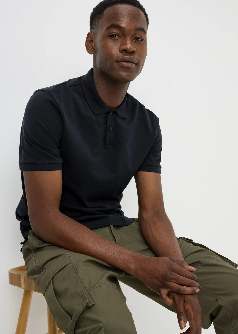 Navy Essential Polo Shirt - M Image 1