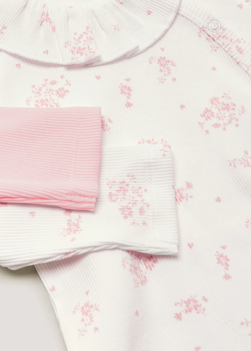 Baby 2 Pack Frill Bodysuits (Tiny Baby-18mths) - 0-3 months Image 2