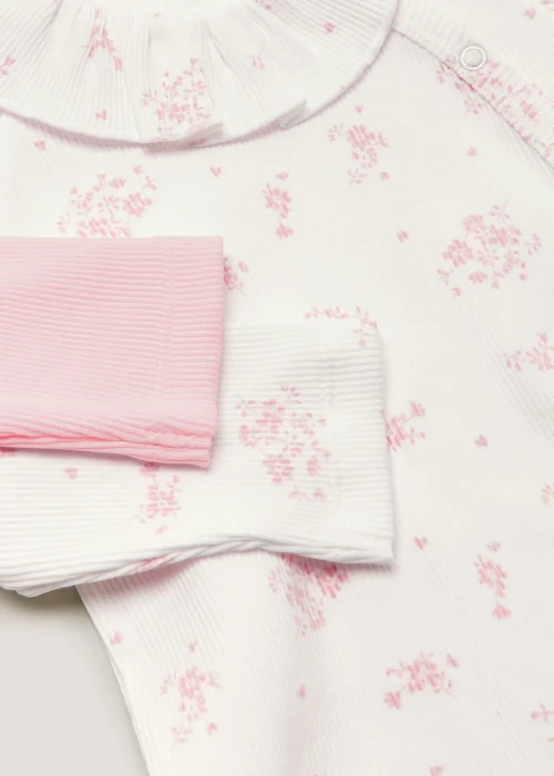 Baby 2 Pack Frill Bodysuits (Tiny Baby-18mths) - 0-3 months Image 2