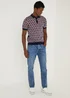 Navy Retro Print Polo Shirt - S Image 2