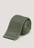 Taylor & Wright Olive Knitted Tie - One Size Image 1