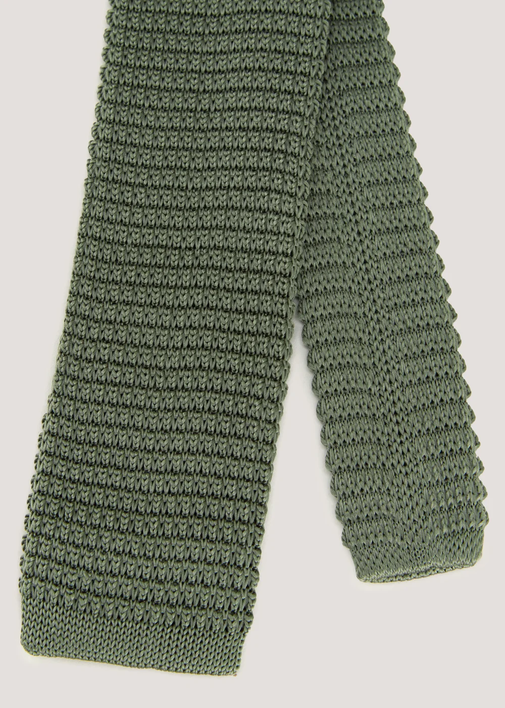 Taylor & Wright Olive Knitted Tie - One Size Image 3