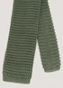 Taylor & Wright Olive Knitted Tie - One Size Image 3