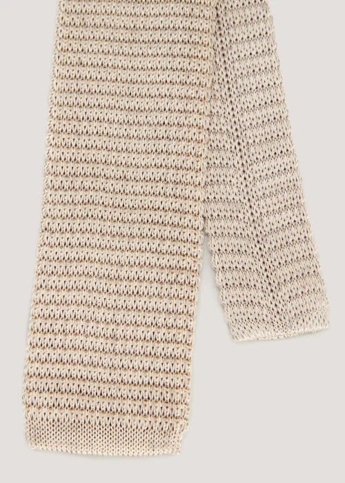 Taylor & Wright Champagne Knitted Tie - One Size Image 3