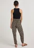 Black Print Tapered Trousers - Size 8 Image 4