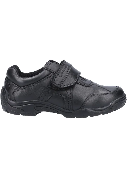 Boys Hush Puppies Arlo Junior Black School Shoes (Younger 10-Older 2) - Size 10 Infants Image 1