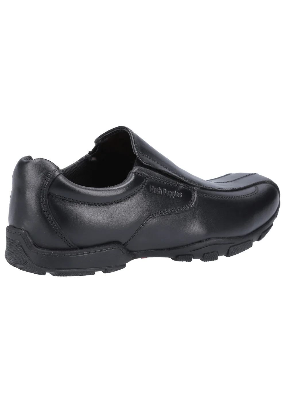 Boys Hush Puppies Elijah Black School Shoes (Older 3-6) - Size 4 Image 2