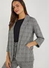 Grey Check Ponte Blazer - 8 Image 4