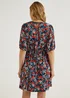 Multicoloured Floral Super Soft Mini Dress - 8 Image 4