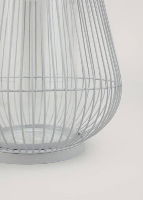 Grey Curve Wire Lantern (30cm x 14cm) Image 2
