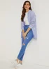 April Bright Blue Ripped Super Skinny Jeans - Size 08 29 leg Image 3