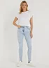 April Vintage Wash Ankle Grazer Ripped Super Skinny Jeans - Size 8 Image 1