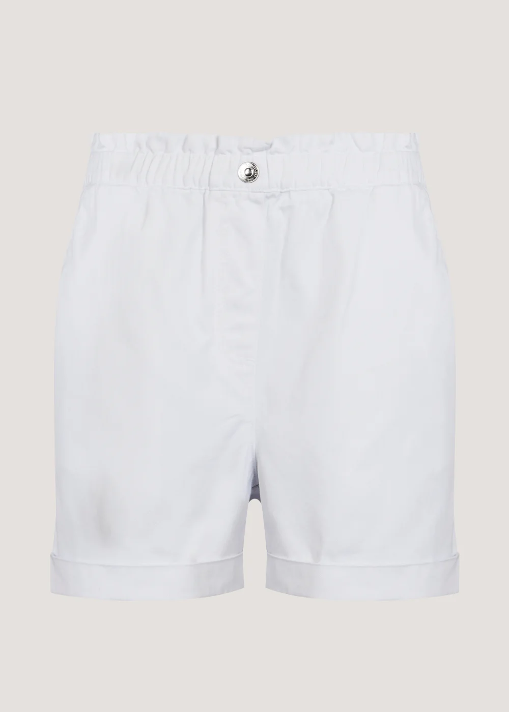 White Paperbag Denim Shorts - 8 Image 3