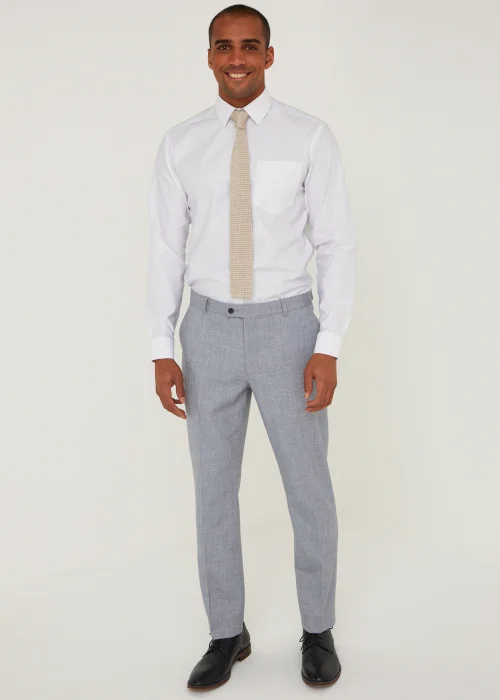 Taylor & Wright Hanks Grey Slim Fit Suit Trousers - 30 Waist 31 Leg Image 1