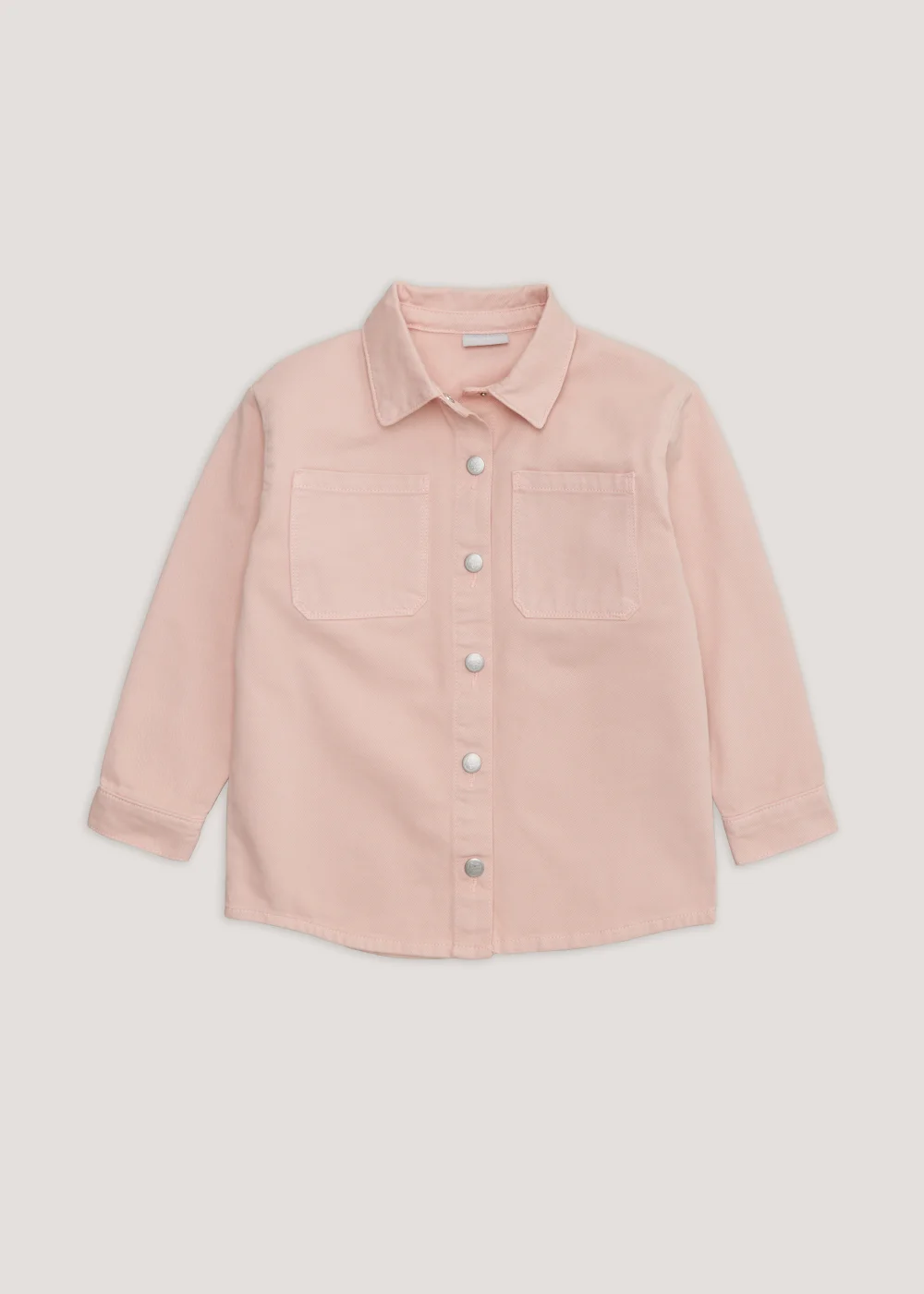 Girls Pink Denim Shacket (4-13yrs) - Age 4 Years Image 1